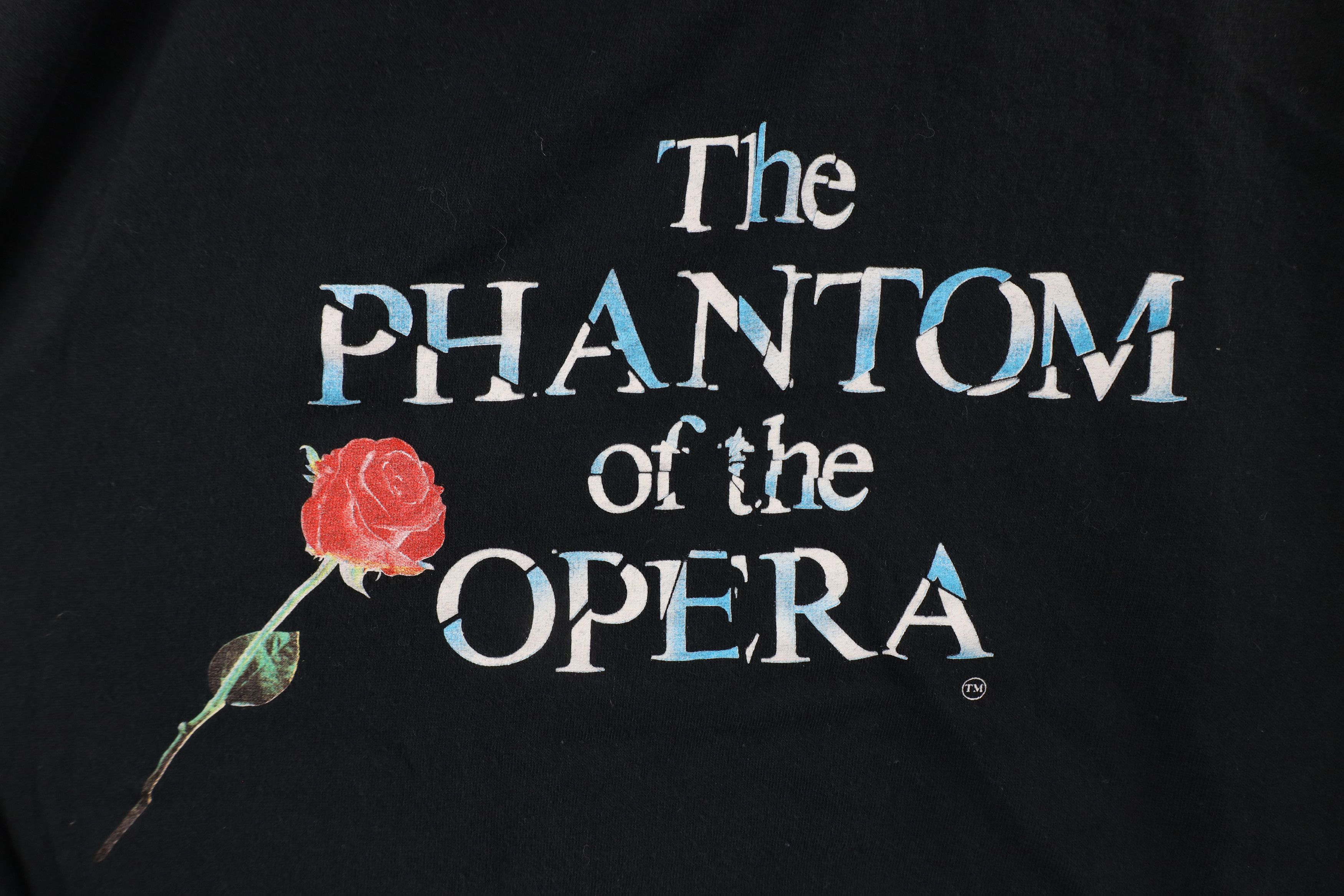 Vintage Vintage 80s Roots Canada Phantom of the Opera T-Shirt Black Size US XL / EU 56 / 4 - 5 Thumbnail
