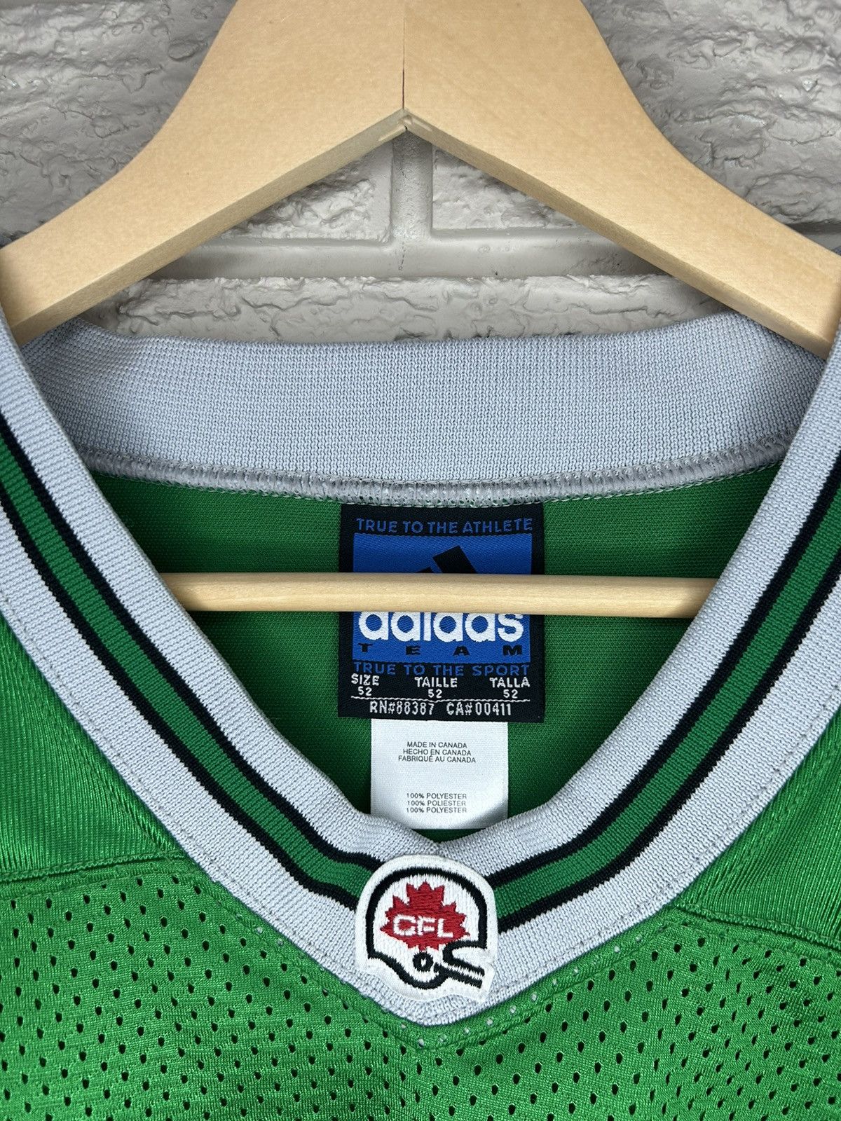 Adidas × NFL × Vintage Vintage 90s Adidas CFL Saskatchewan Roughriders Jersey Size US L / EU 52-54 / 3 - 6 Thumbnail