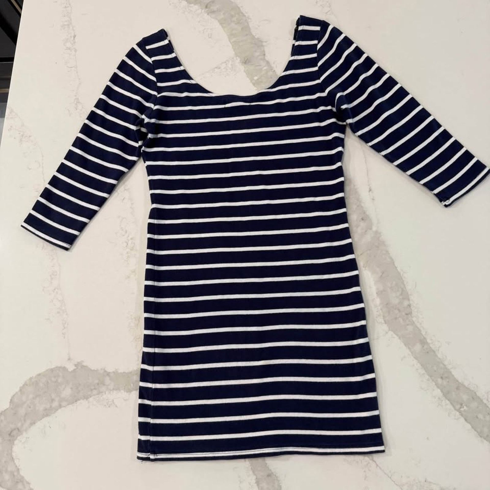 Forever 21 Forever21 Stripe Knit Scoop Neck Bodycon Dress Womens Large Size L / US 10 / IT 46 - 5 Thumbnail