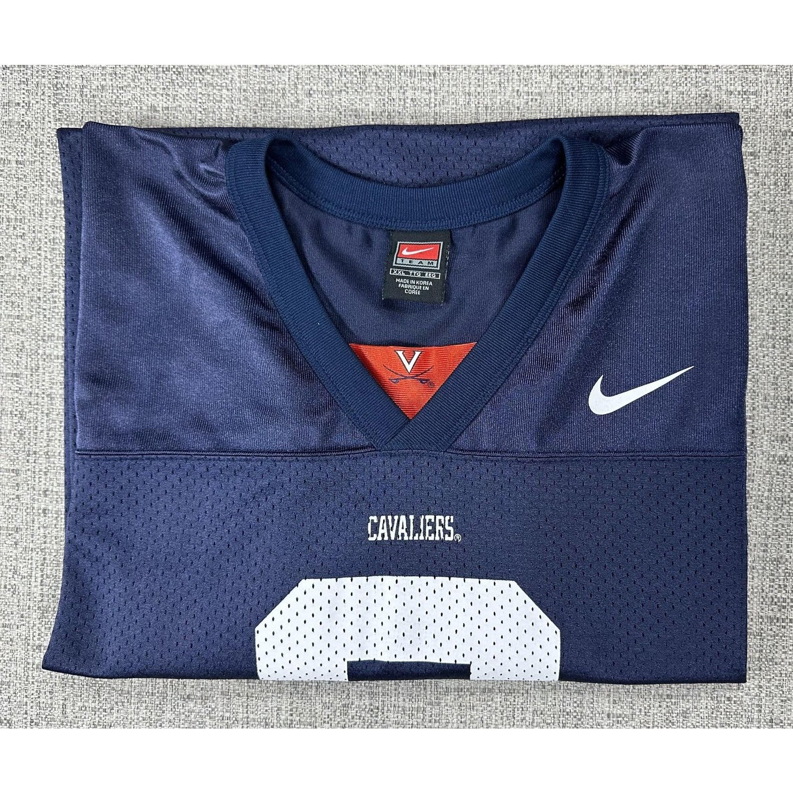 Nike Virginia Cavaliers Jersey 2006 Mens 2XL Blue Nike Team Mesh Size US XXL / EU 58 / 5 - 16 Thumbnail