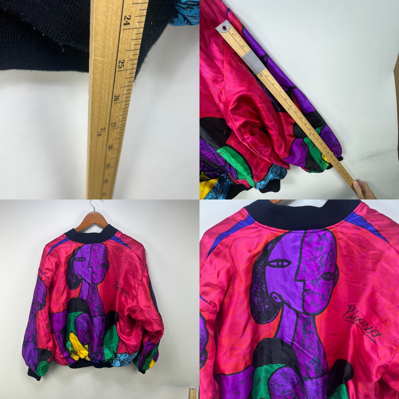 Vintage VINTAGE Picasso Windbreaker Jacket M Blue 90s Windbreaker Mens Size US M / EU 48-50 / 2 - 8 Thumbnail