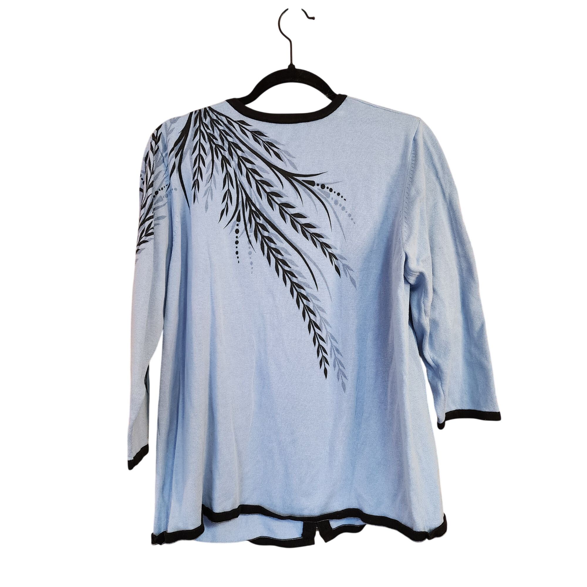 Bob Mackie Bob Mackie Wearable Art Zippered Cardigan Womens size L Size L / US 10 / IT 46 - 2 Thumbnail