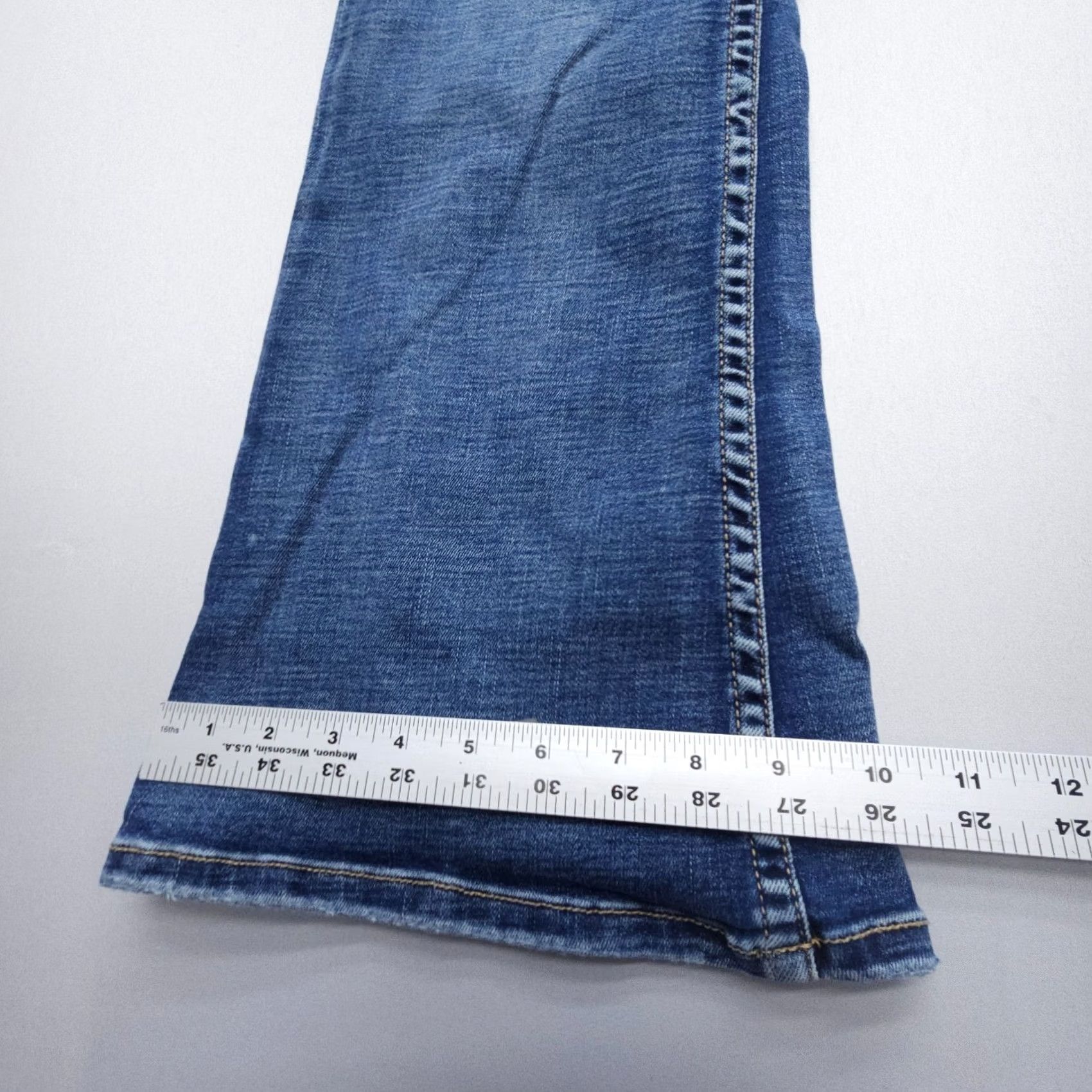 Vintage Buckle BKE Payton Flare Jeans Blue Boho Mid Rise Stretch Bell Size 30 x 33.5 Women Size 30" / US 8 / IT 44 - 5 Thumbnail