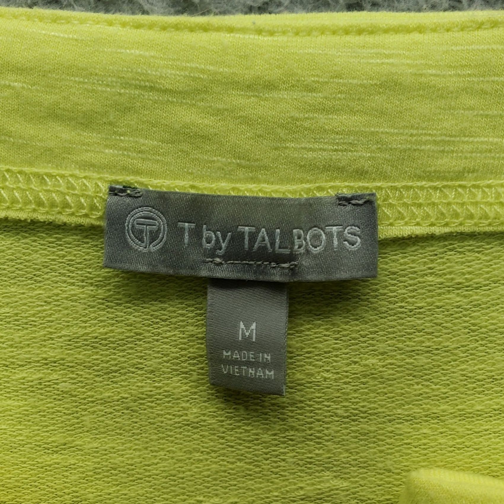 Talbots Talbots Shirt Womens Size M Yellow V-Neck Stretch 3/4 Sleeve Slit Top Size M / US 6-8 / IT 42-44 - 4 Thumbnail