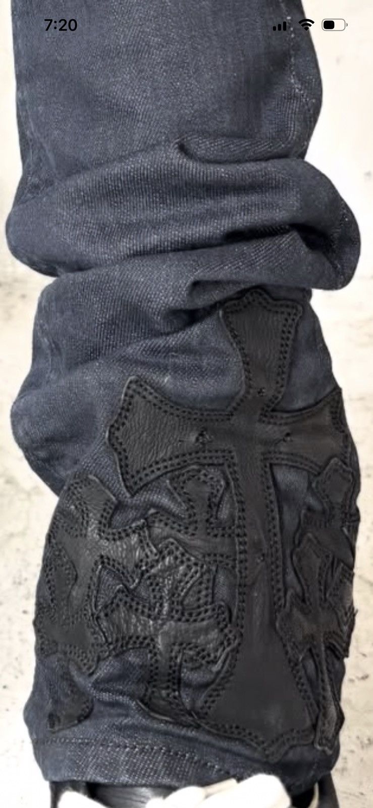 Chrome Hearts NFS - Chrome Hearts 1:1 April77 cross patch jeans Size US 28 / EU 44 - 6 Thumbnail