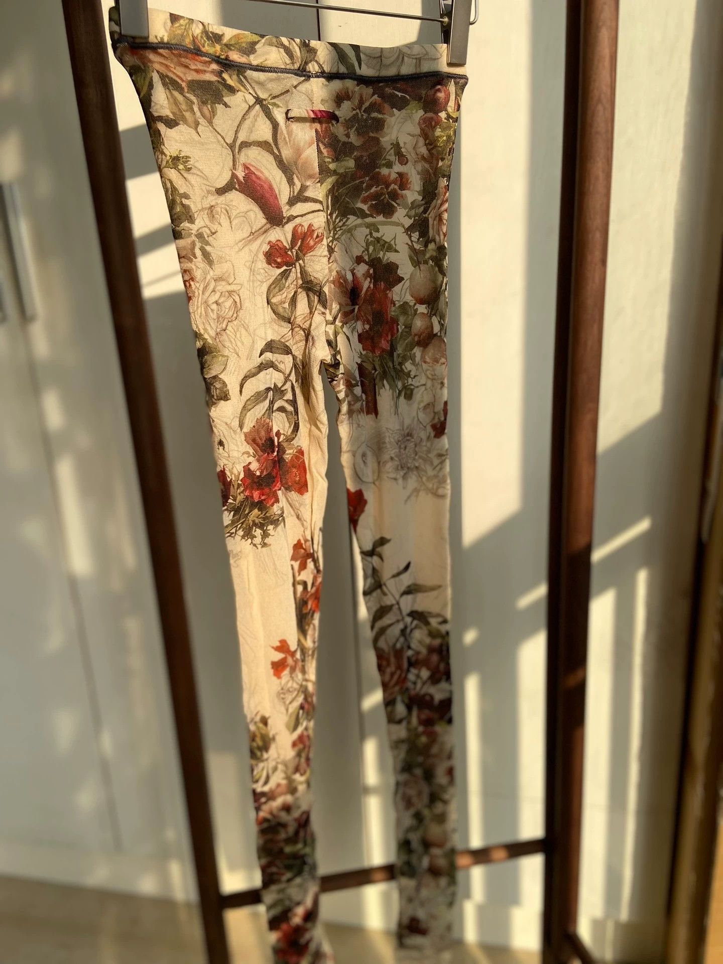 Jean Paul Gaultier JPG Tulle Classic Floral Print Pants M New Unworn Size 27" / US 4 / IT 40 - 7 Thumbnail