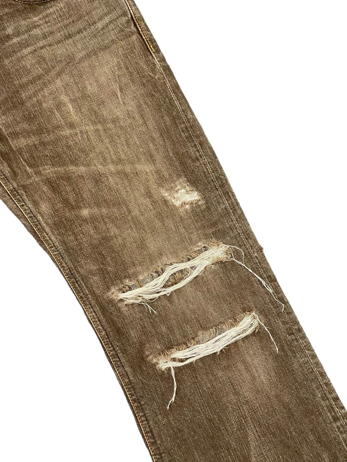 Edwin Flare Jeans Edwin Japan Faded Distress Boot Cut 7🟦7 Size US 31 - 7 Thumbnail