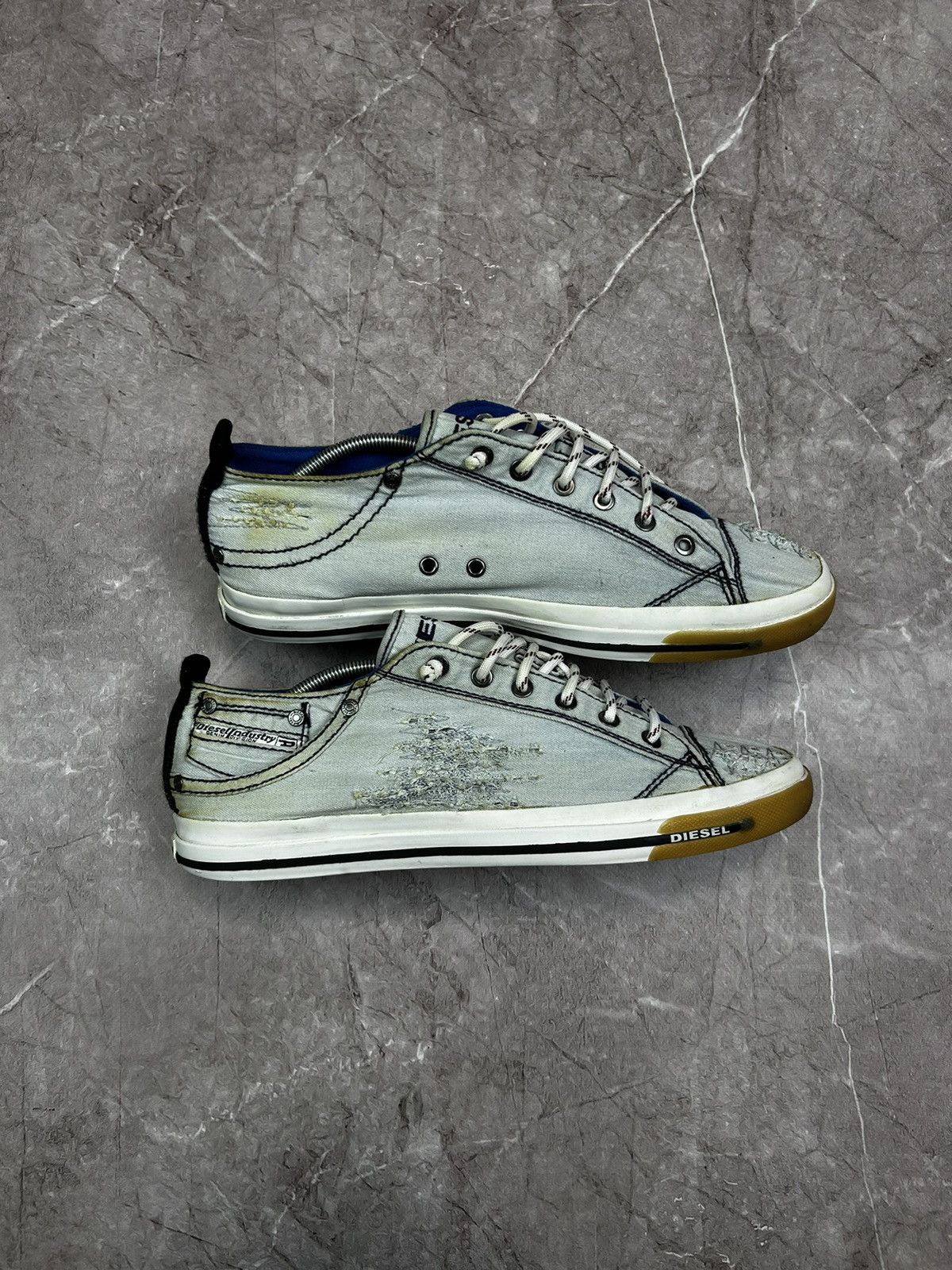 Diesel × Vintage Vintage Diesel industry division Distressed Low Sneakers Y2K Size US 10 / EU 43 - 6 Thumbnail