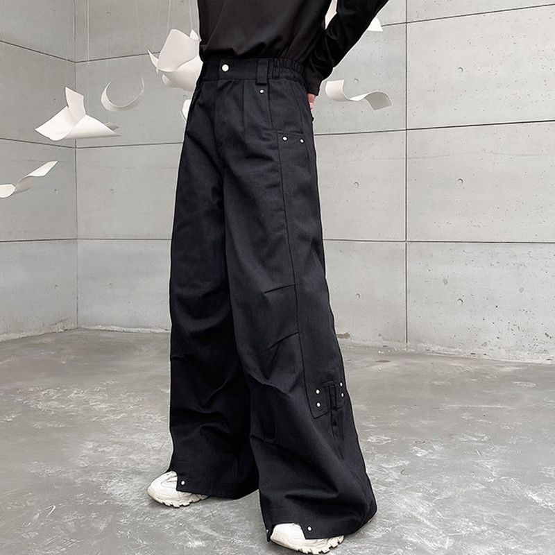 Japanese Brand Men's Pants Darkwear Pleats Loose Wide Leg Trousers Size US 32 / EU 48 - 6 Thumbnail