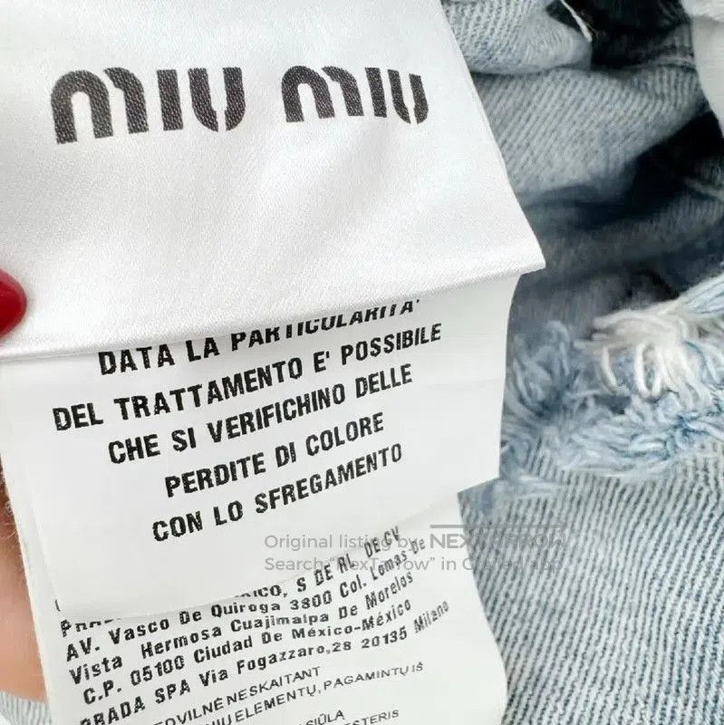 Miu Miu Miu Miu Light Blue Cotton Women's Shorts . Size 23" - 6 Thumbnail