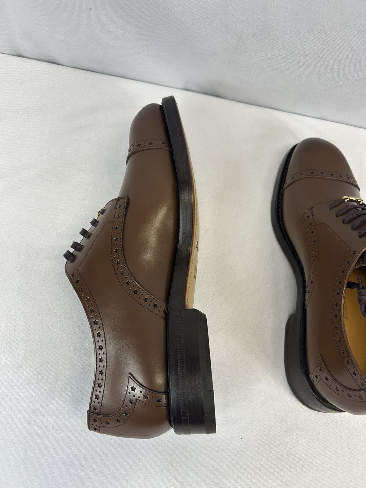 Gucci GUCCI Rooster Brogue Leather Derby Shoes Size US 9 / EU 42 - 10 Thumbnail
