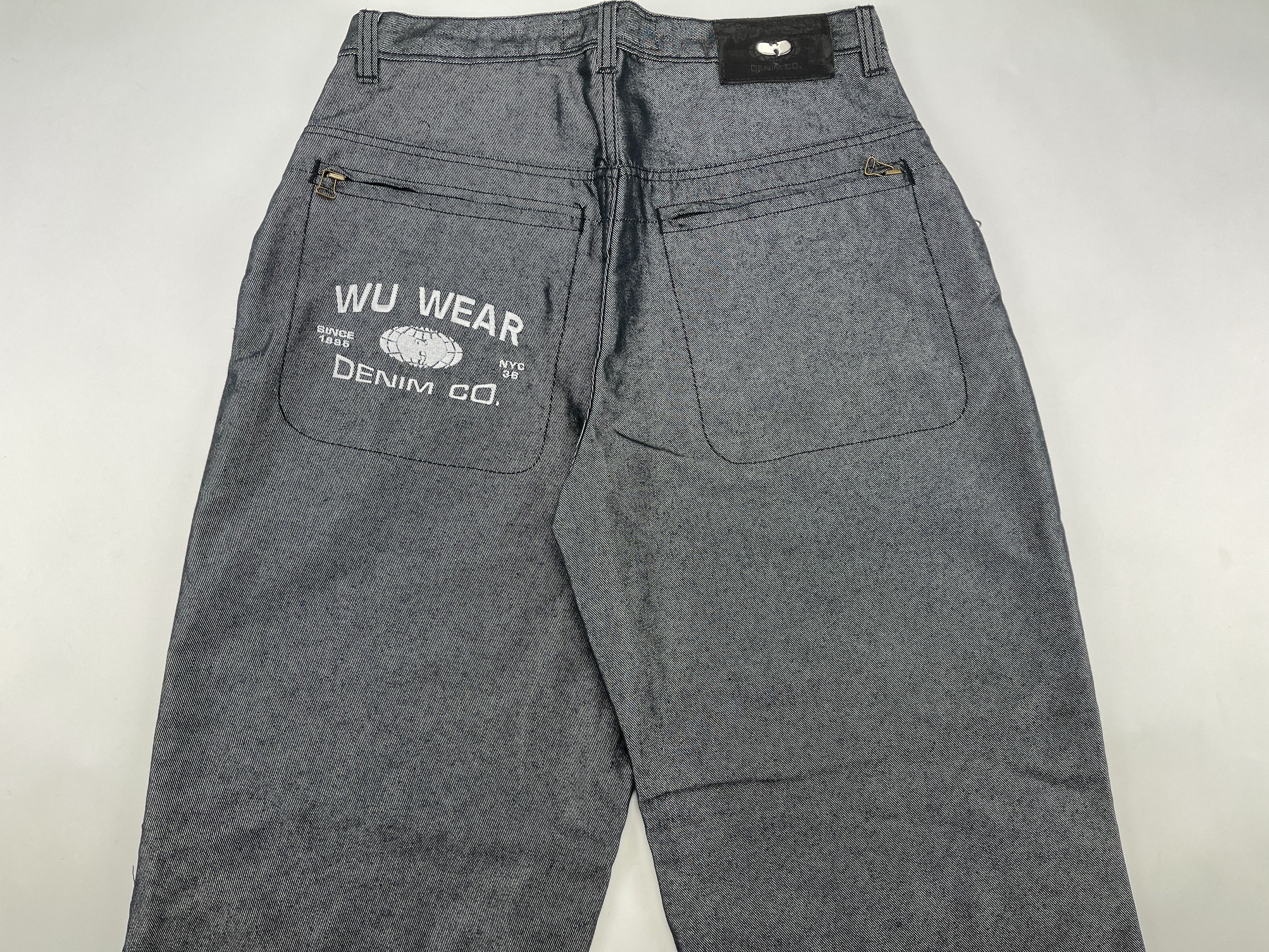 Wu-Tang Clan WU WEAR jeans, shiny gray silver metallic vintage hip hop 32 Size US 32 / EU 48 - 4 Thumbnail