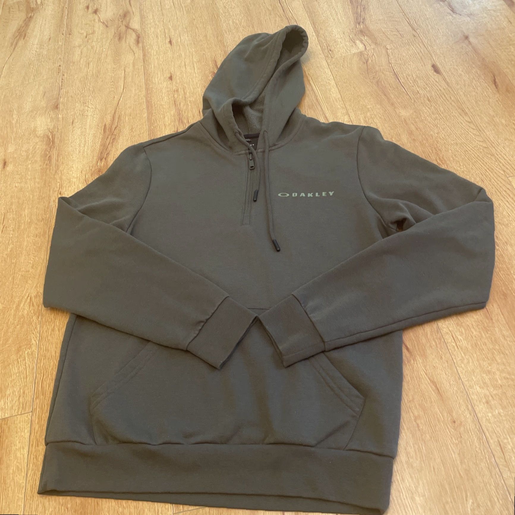 Oakley Oakley Pullover Hoodie Mens Small Green Custom Fit Quarter Zip Kangaroo Pocket Zipper Pockets Size US S / EU 44-46 / 1 - 7 Thumbnail