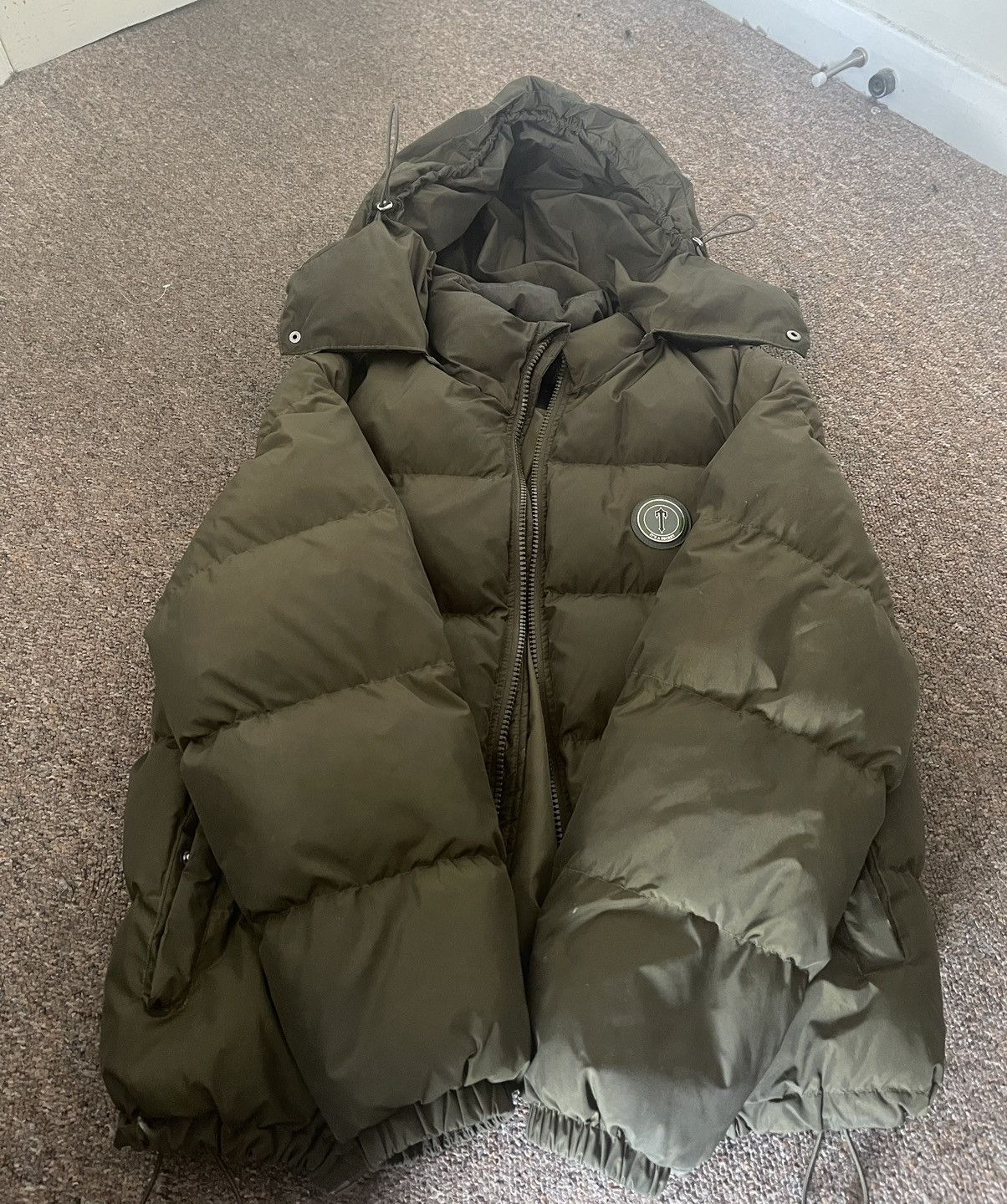 Trapstar London Trapstar Irongate Hooded Puffer Jacket Olive Khaki Size US M / EU 48-50 / 2 - 2 Thumbnail