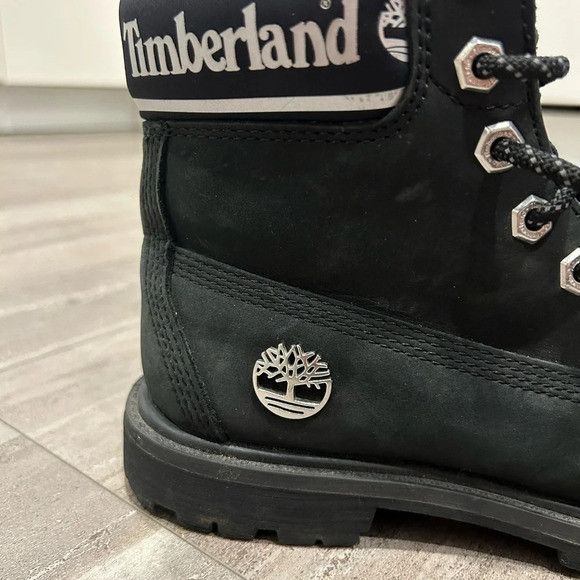 Timberland Timberlands All Black Logo Cuff Waterproof Boots Size US 6.5 / IT 36.5 - 2 Thumbnail