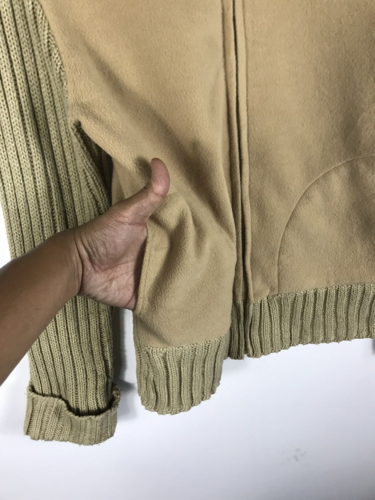 Aran Isles Knitwear × Japanese Brand × Vintage ⚡️Vintage Pattern Hooded Sleeve Knit Sweater Jacket Size M / US 6-8 / IT 42-44 - 6 Thumbnail