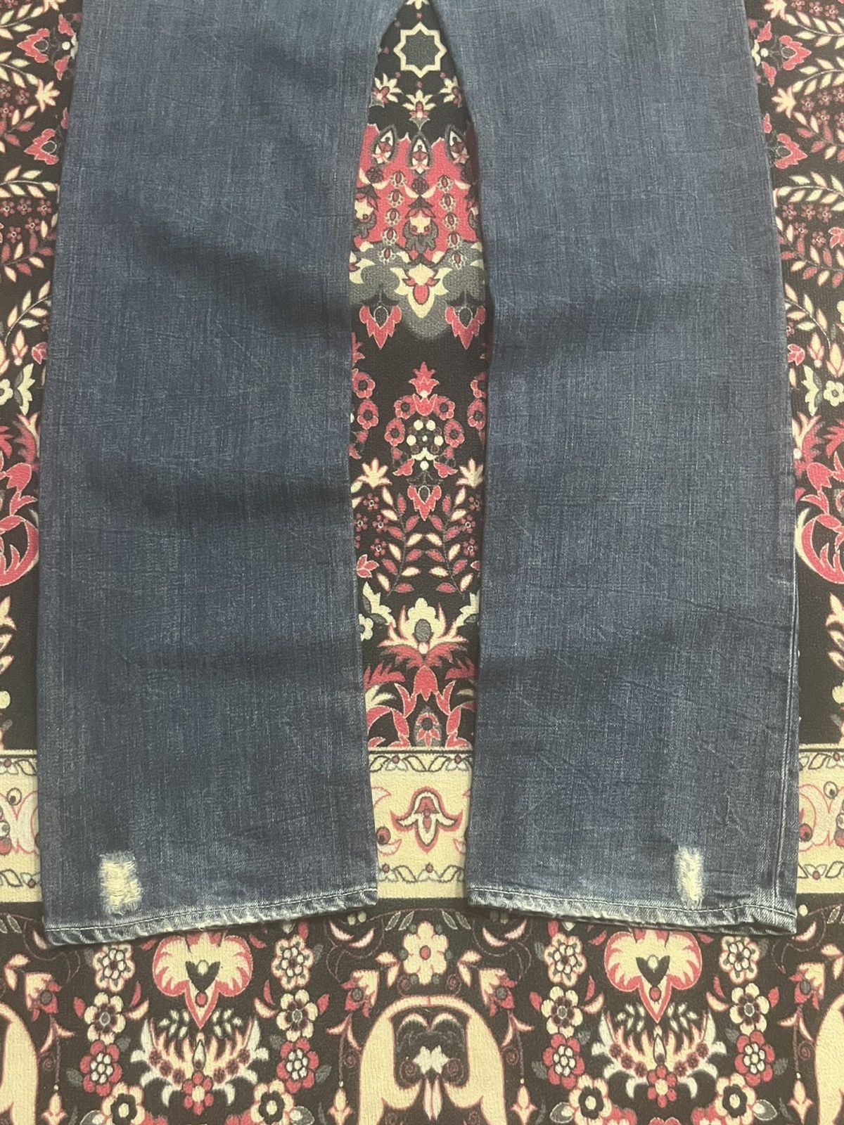 Chip & Pepper Vintage Chip & Pepper Blue Faded Whisker Rip Straight Jeans Size US 29 - 9 Thumbnail
