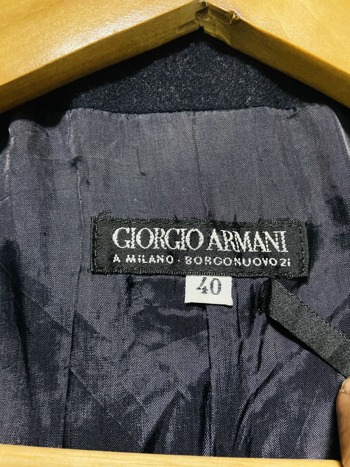 Giorgio Armani Vintage Giorgio Armani Double Breasted Wool Blend Blazer Size US L / EU 52-54 / 3 - 15 Thumbnail