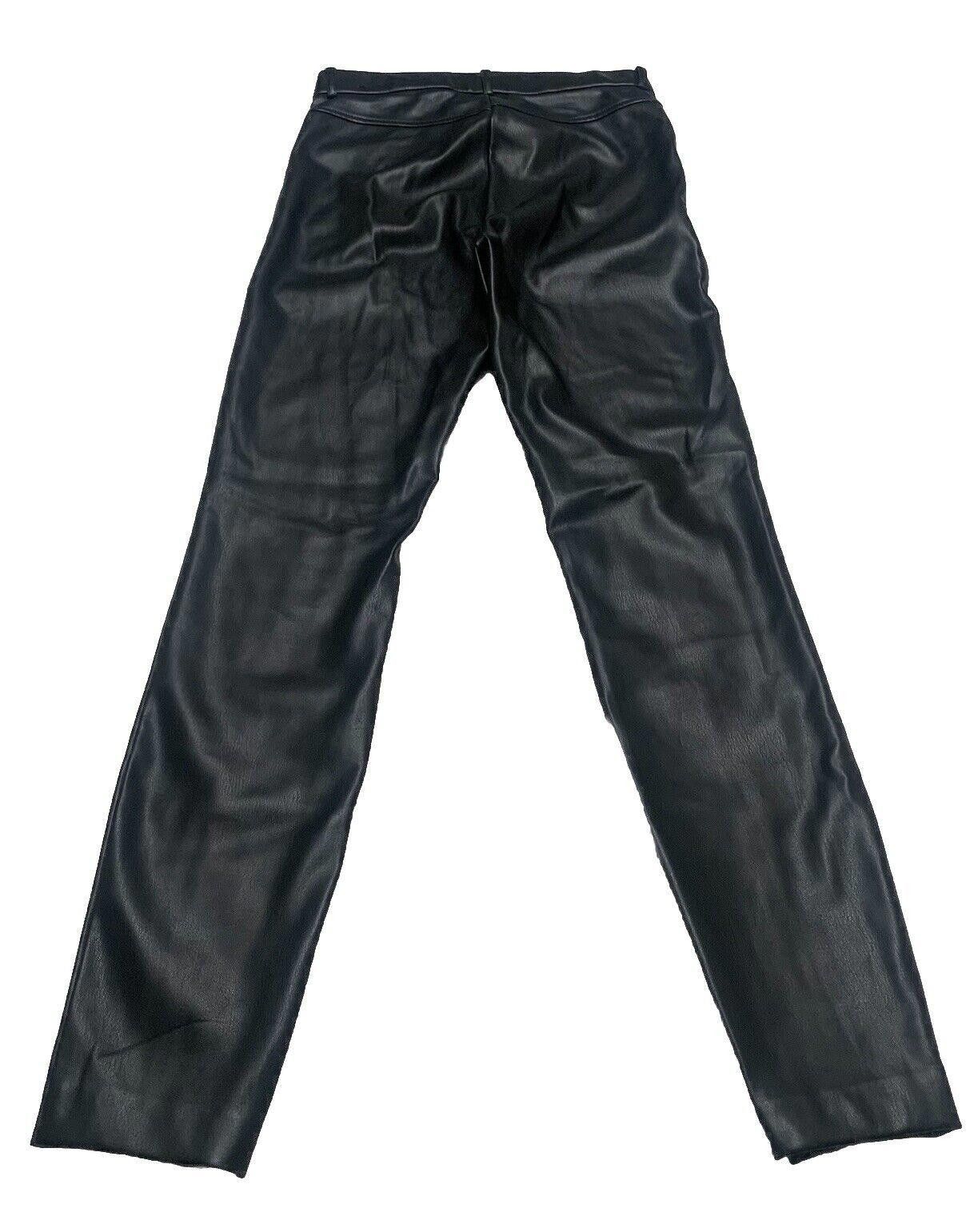 Zara Zara Faux Leather Pants Black S High Rise Skinny Size 28" / US 6 / IT 42 - 2 Thumbnail