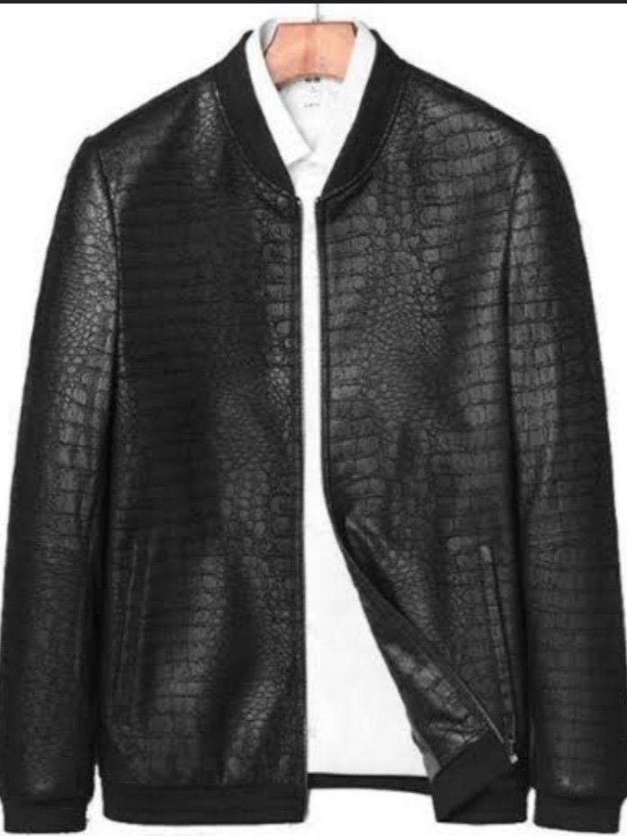 Japanese Brand Leather Jacket Crocodile Pattern Size US M / EU 48-50 / 2 - 7 Thumbnail