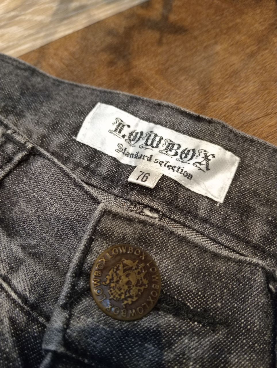 If Six Was Nine JAPANESE LOWBOX DISTRESSED LOOK JEANS - BLACK Size US 30 / EU 46 - 5 Thumbnail