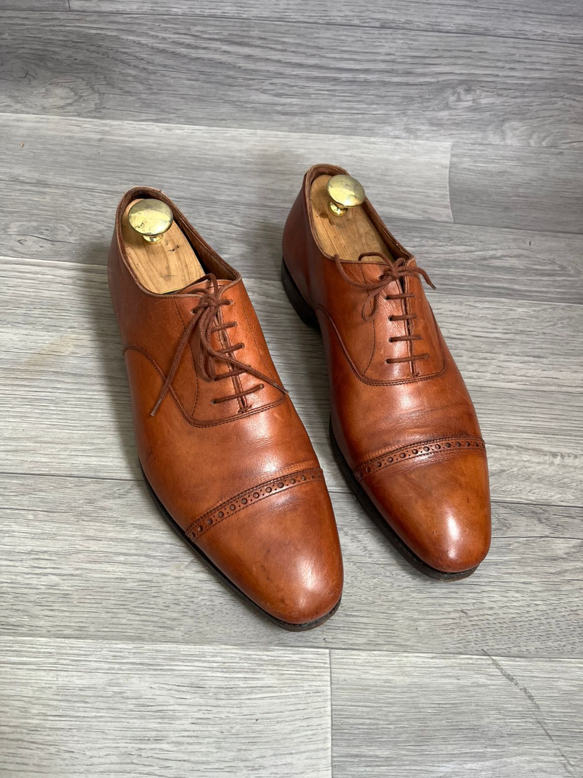 Crockett & Jones Crockett & Jones Cap Toe Oxford Leather Shoes Size US 10 / EU 43 - 1 Thumbnail