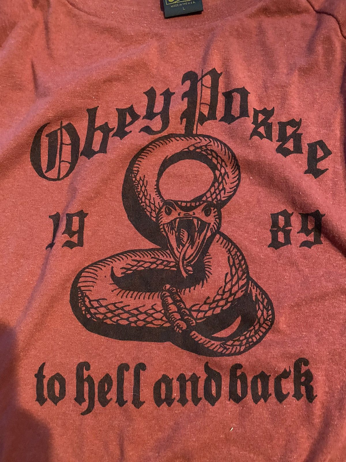 Obey Vintage Obey Long Sleeve Shirt Shepard fairey Size US L / EU 52-54 / 3 - 2 Thumbnail