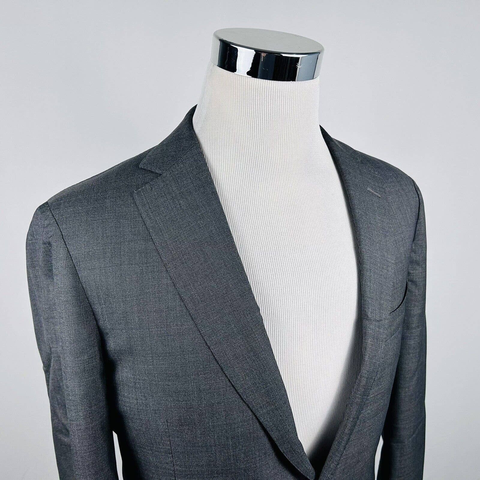 Suitsupply Suitsupply 42L Sport Coat Gray Vitale Barberis Super 140s