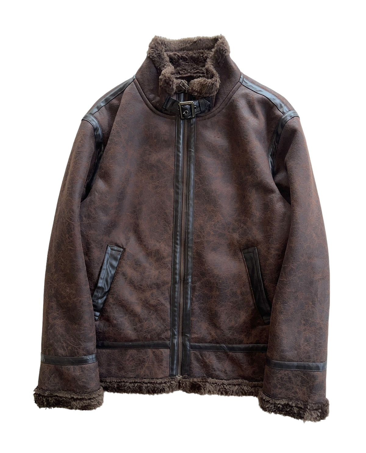 Japanese Brand Thruxton Faux Fur Shearling Polyester Jacket Size US M / EU 48-50 / 2 - 1 Thumbnail