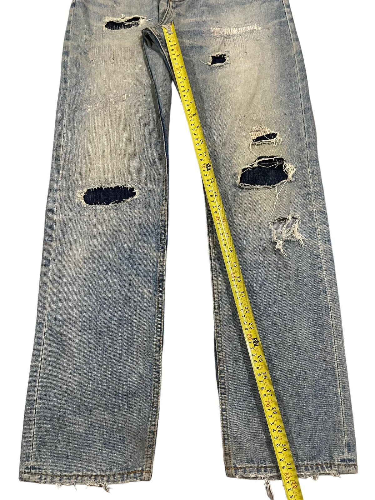 14th Addiction Vintage Japanese Brand Blue Wash Distressed Style Jeans Size US 30 / EU 46 - 11 Thumbnail