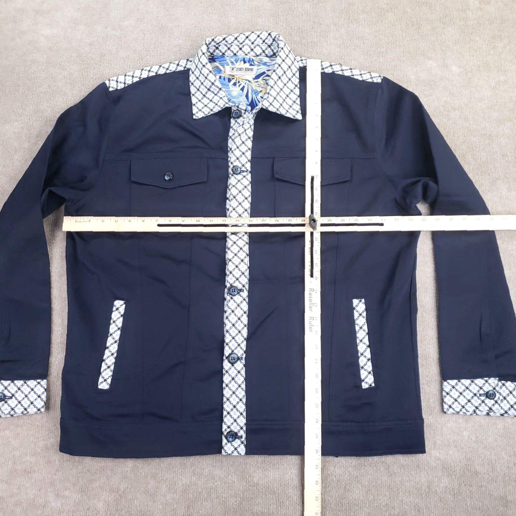 Stacy Adams Stacy Adams Mens 2XL Blue Stretch Jacket Coat Size US XXL / EU 58 / 5 - 2 Thumbnail