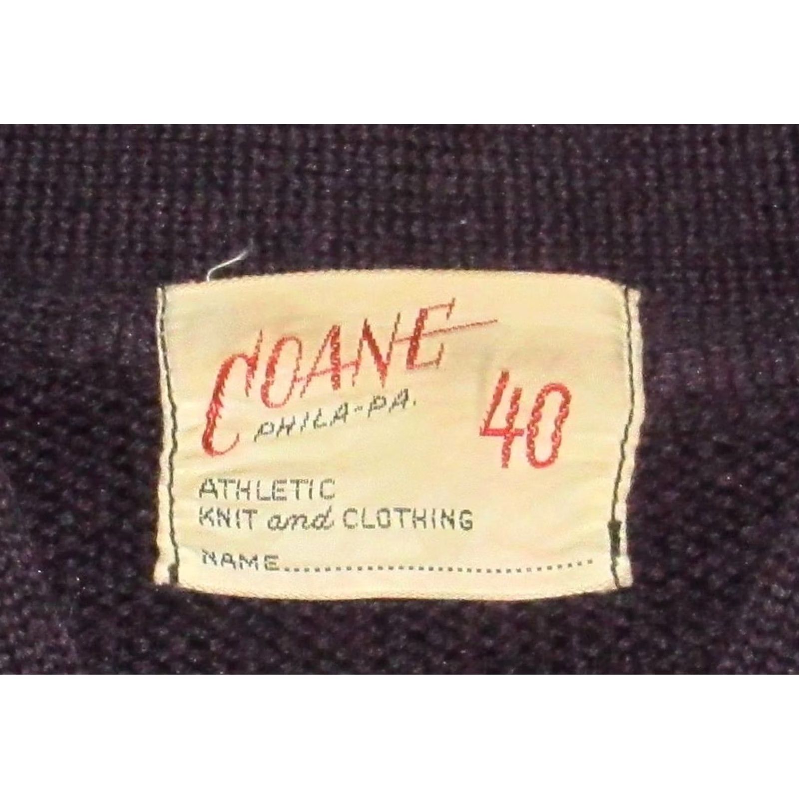 Vintage Vtg 60s COANE Purple Wool Varsity Letterman Sweater 40 Mens Regular Size 40 Purple Wool Varsity Letterman Sweater 60s COANE Mens 40 XS? Size US L / EU 52-54 / 3 - 3 Thumbnail