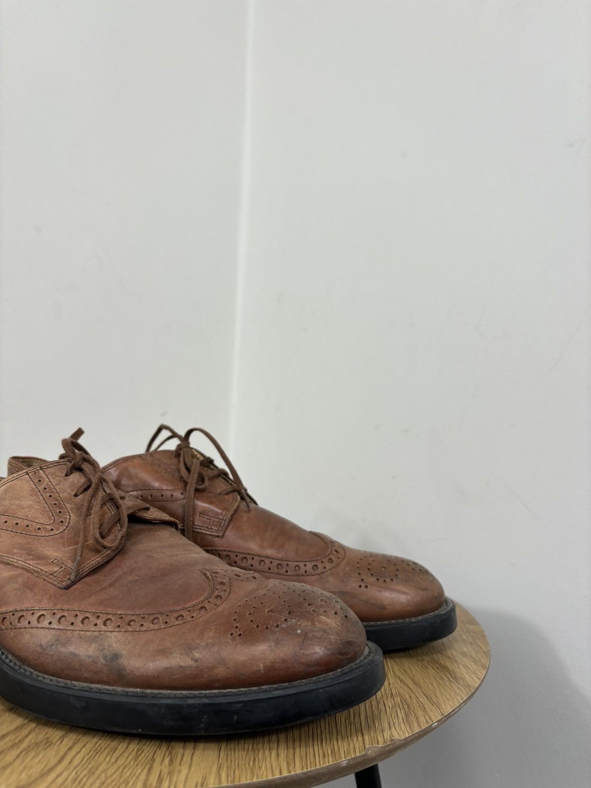 Tod's Tod’s Men’s Brown Lace-Up Formal Leather Oxford Brogue Shoes Size US 9 / EU 42 - 4 Thumbnail