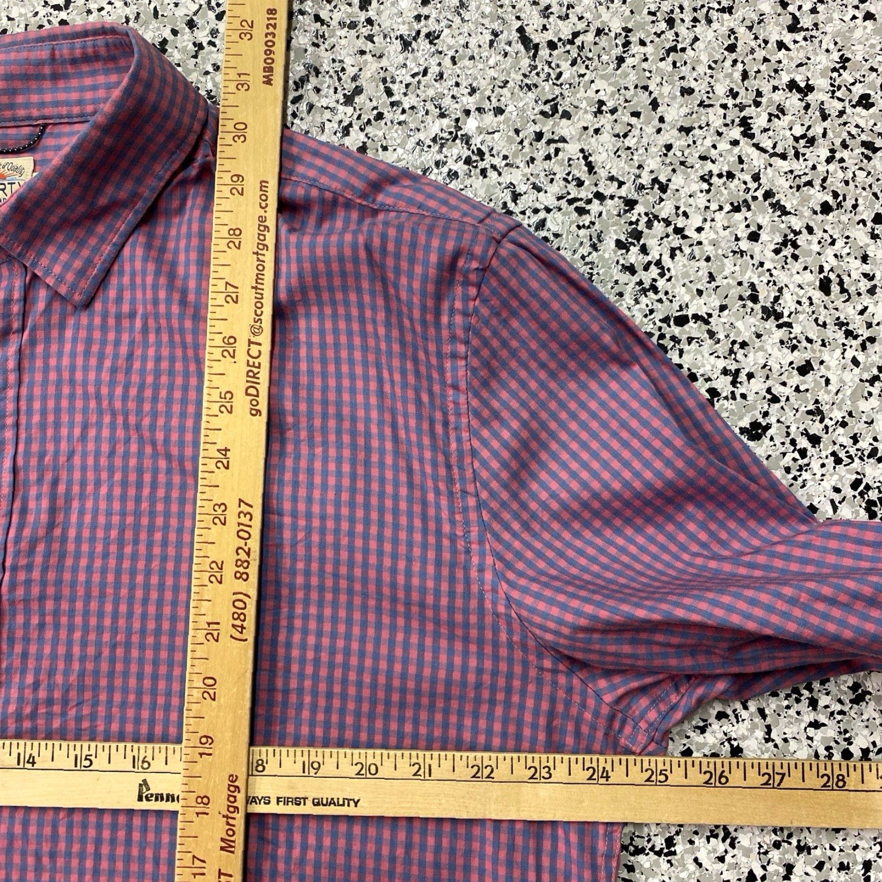 Faherty Faherty Shirt Mens XL Pink Blue Gingham Button Down Casual Size US XL / EU 56 / 4 - 3 Thumbnail
