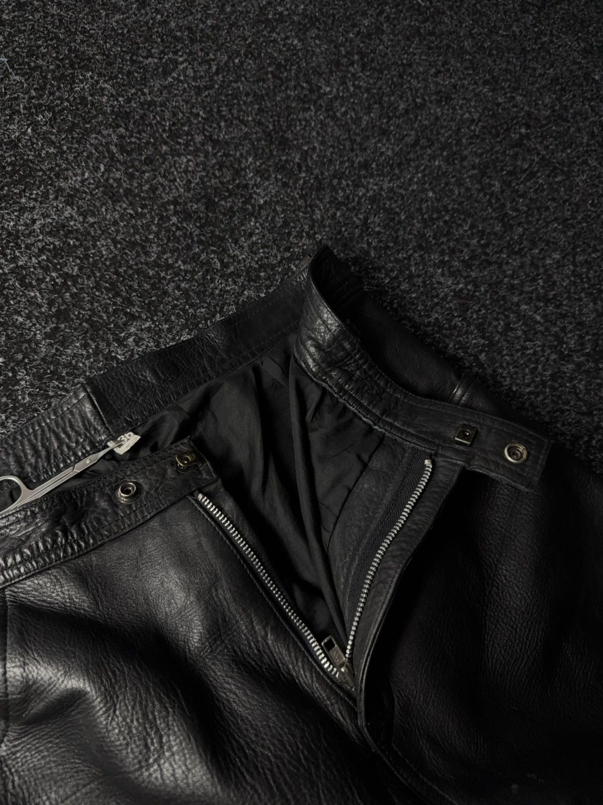 Leather Y2K Vintage Leather Pants Opium Style Alt Biker USA Rare Size US 35 - 7 Thumbnail