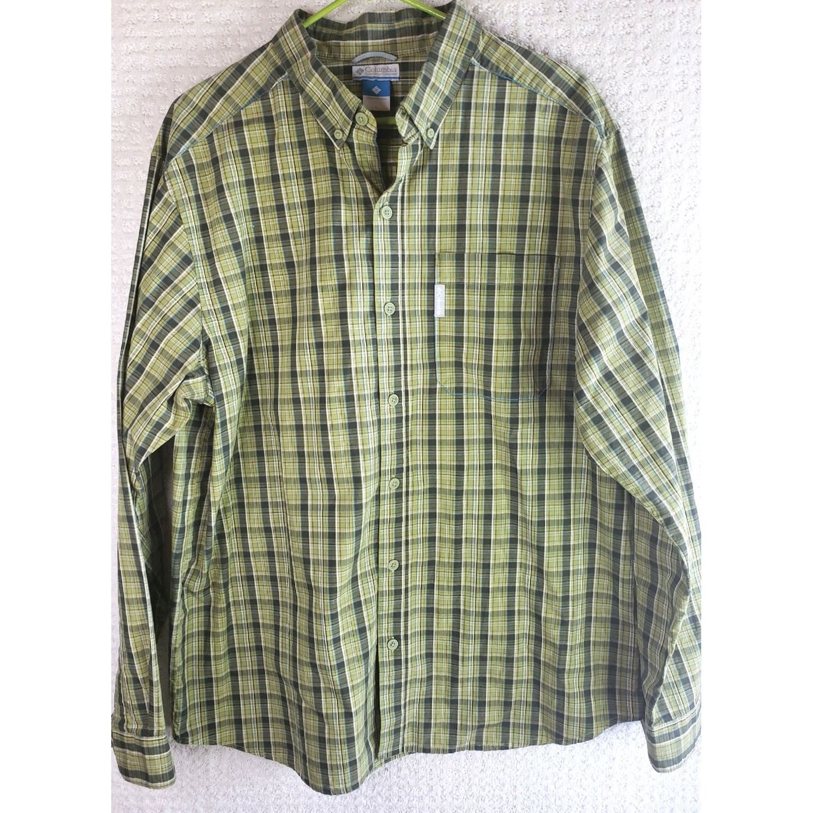 Vintage Columbia Men's L Green Plaid Long Sleeve Button-Up Shirt Nice! Shirt is in Absolutely Perfect Condition with no stains or blemishes. Pre-owned. Size US L / EU 52-54 / 3 - 2 Thumbnail