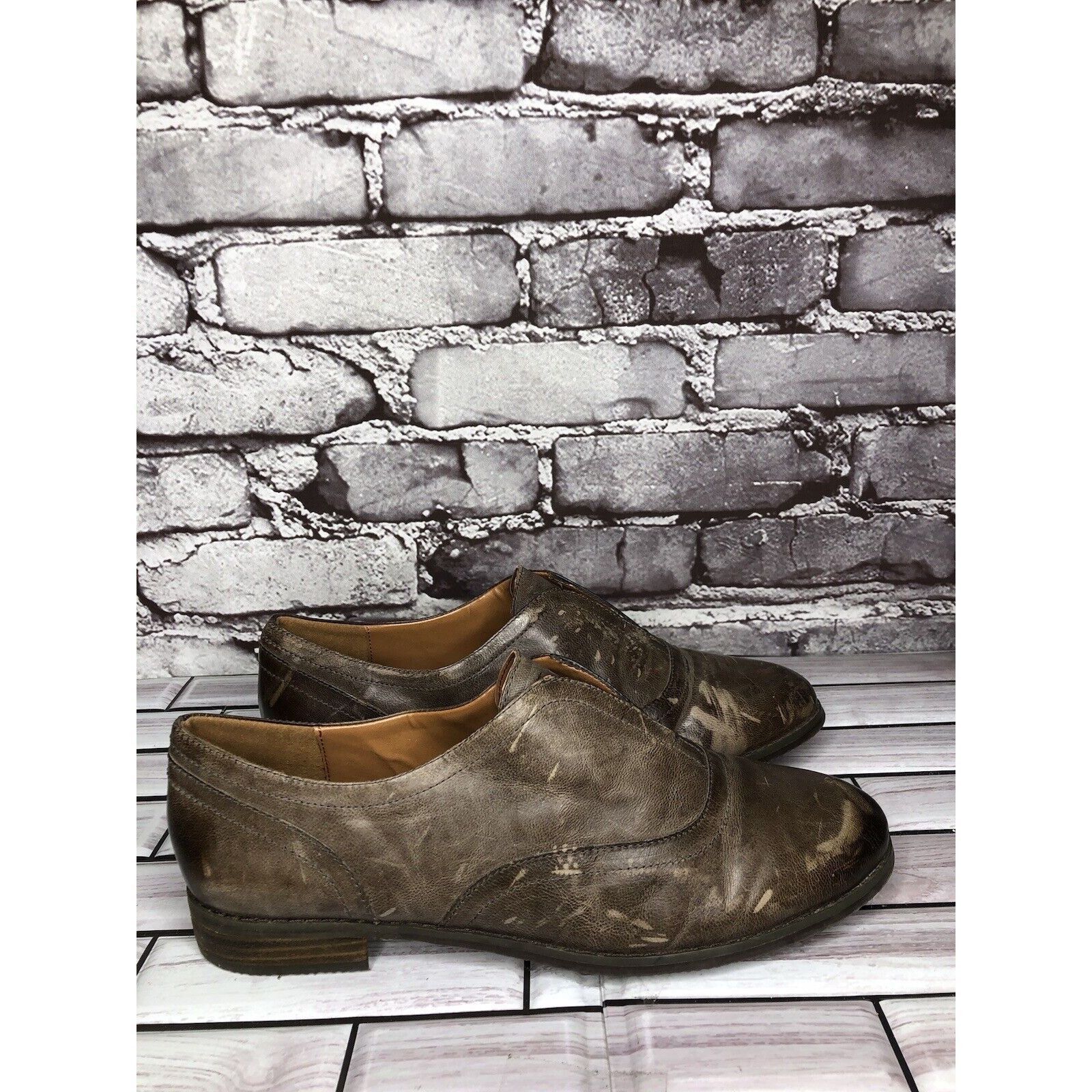 Other Arturo Chiang Lucinda Brown Leather Career Oxfords Loafers Size US 7 / IT 37 - 3 Thumbnail