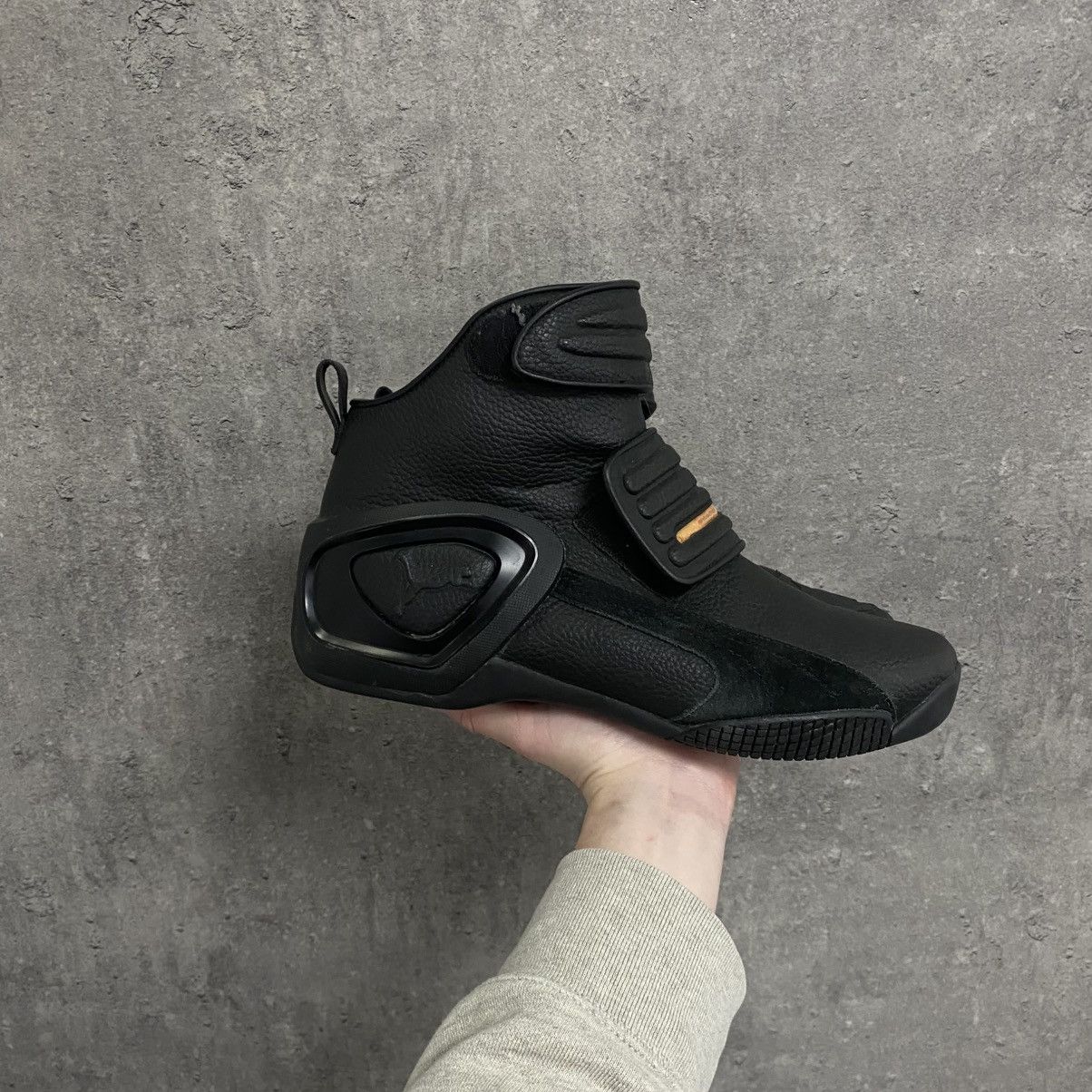 Puma Vintage Puma Leather Motorcycle Bike Boots Black Shoes High Size US 11.5 / EU 44-45 - 3 Thumbnail