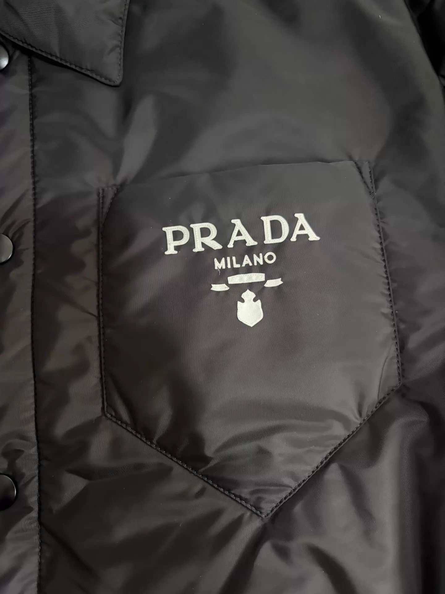 Prada Prada Black Lapel 1-Button Oversized Down Jacket S Size US S / EU 44-46 / 1 - 4 Thumbnail