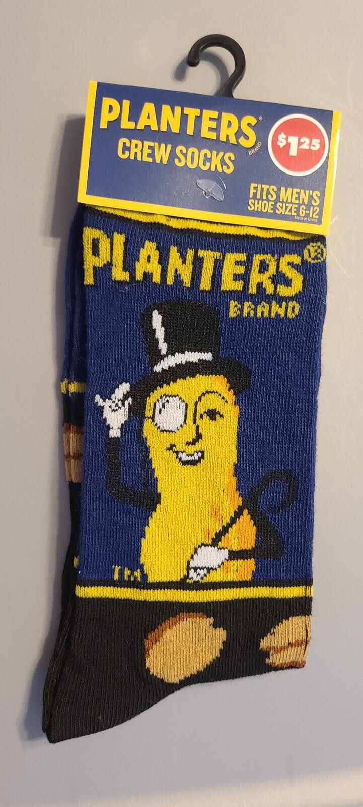 Paper Planes Planters Crew Socks with Mr. Peanut Design Size ONE SIZE - 1 Preview