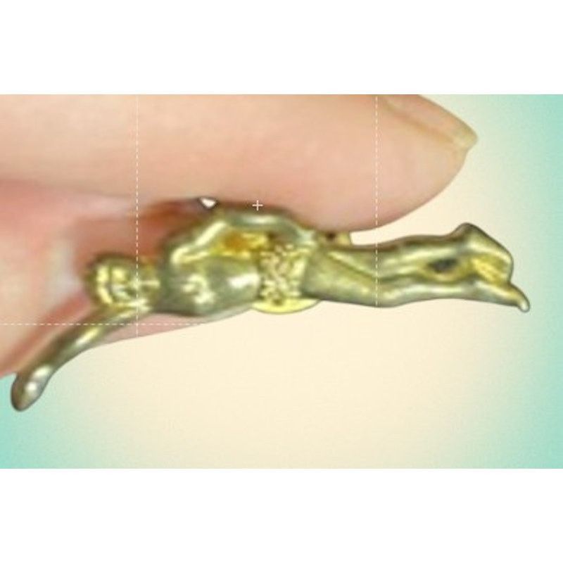 Vintage Vintage Gold Tone Swimmer Brooch Pin 1.75” Sports Retro Size ONE SIZE - 1 Thumbnail