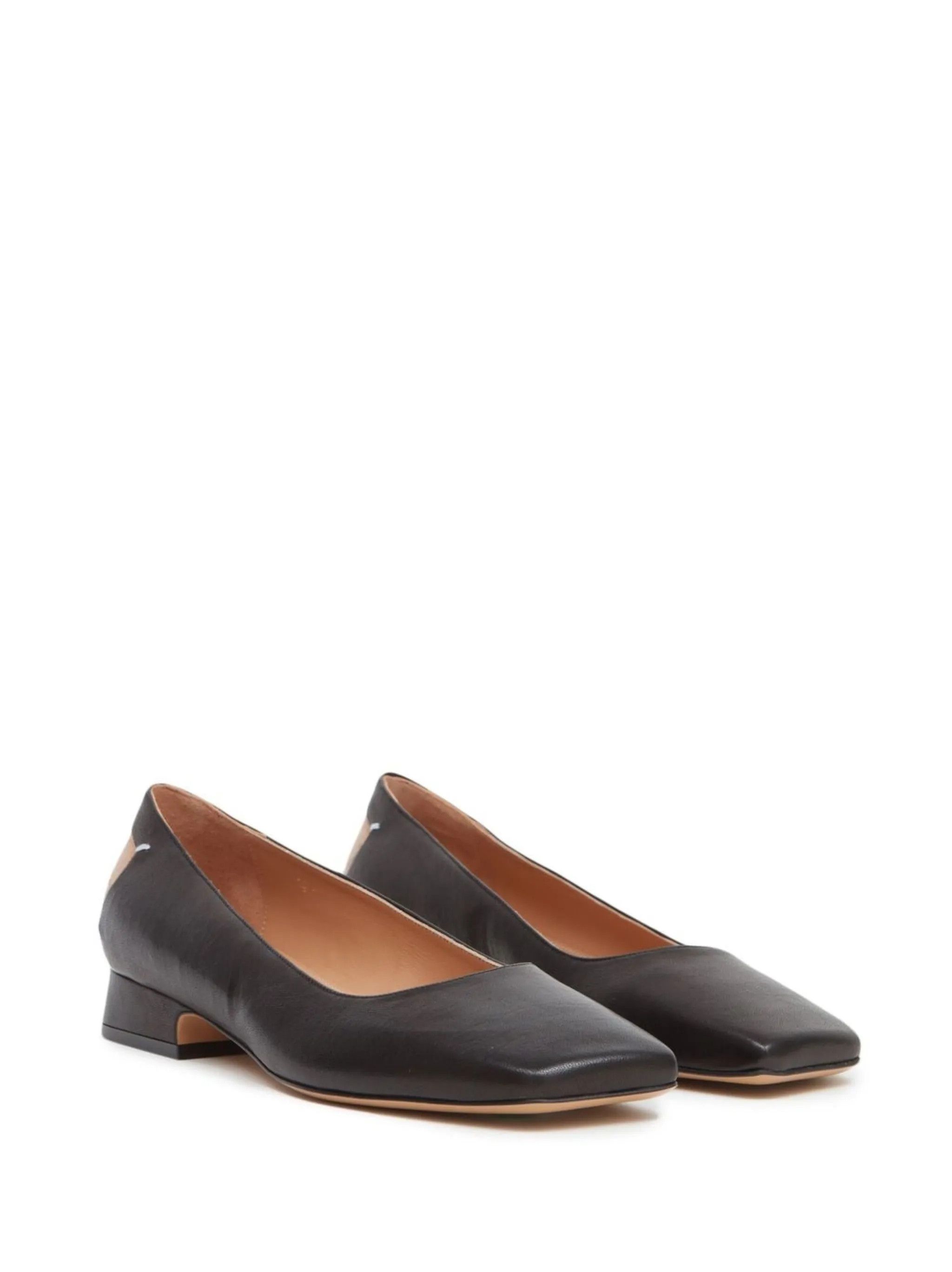 Maison Margiela o1w1db11225 Decorative Four-Stitch Ballerina Shoes in Black Size US 6 / IT 36 - 2 Thumbnail