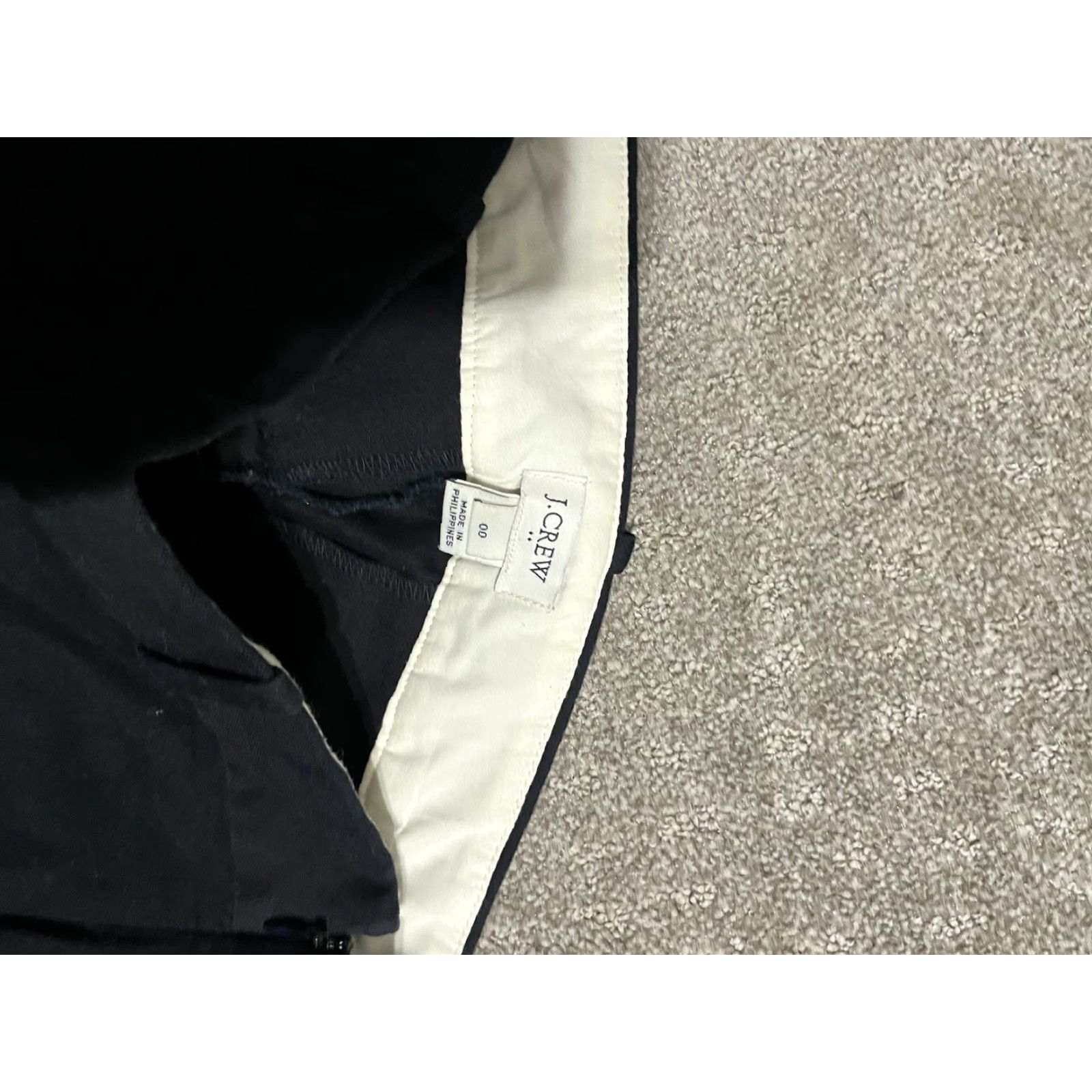 Vintage J Crew Winnie Pant Cropped Scalloped Hem Size 00 Black Style H5171 Women Size 24" / US 00 / IT 34 - 5 Thumbnail