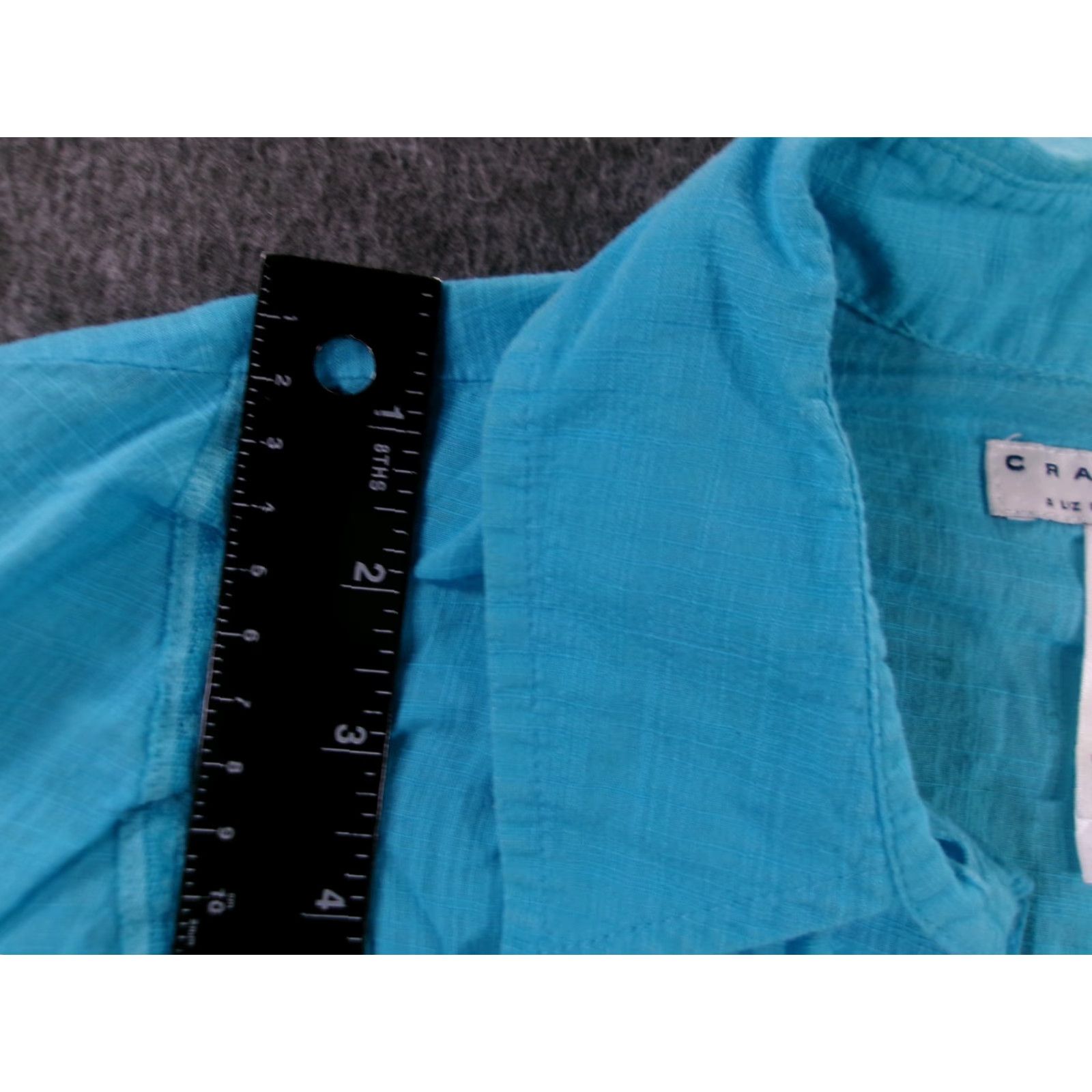 Liz Claiborne Crazy Horse Button-Up Top Women Medium Blue Long Sleeve Classic Casual Office Size M / US 6-8 / IT 42-44 - 7 Thumbnail
