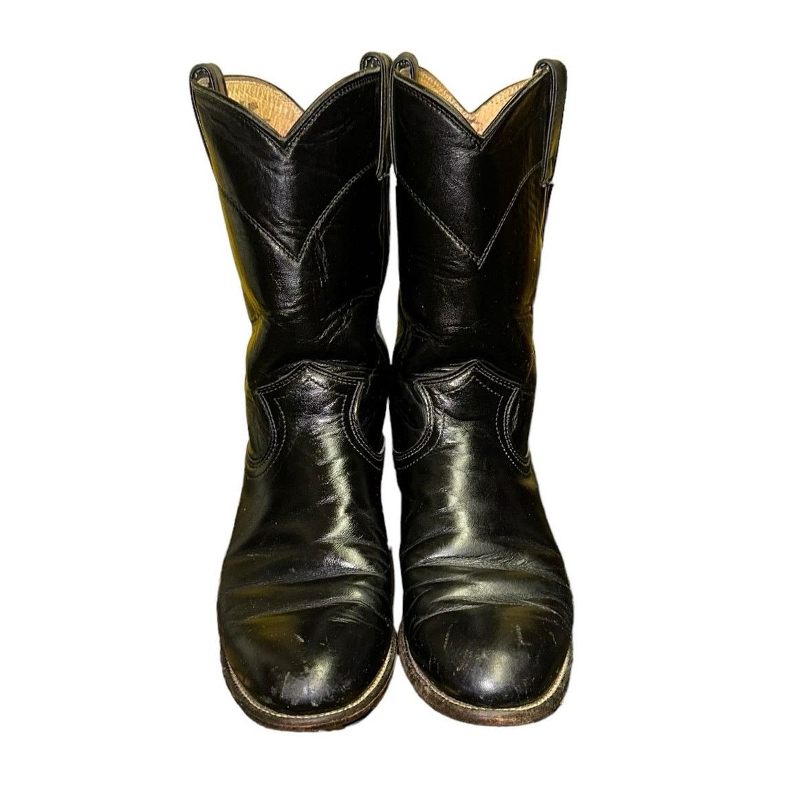 Justin Justin Black Classic Roper Boots Size US 6 / IT 36 - 2 Thumbnail