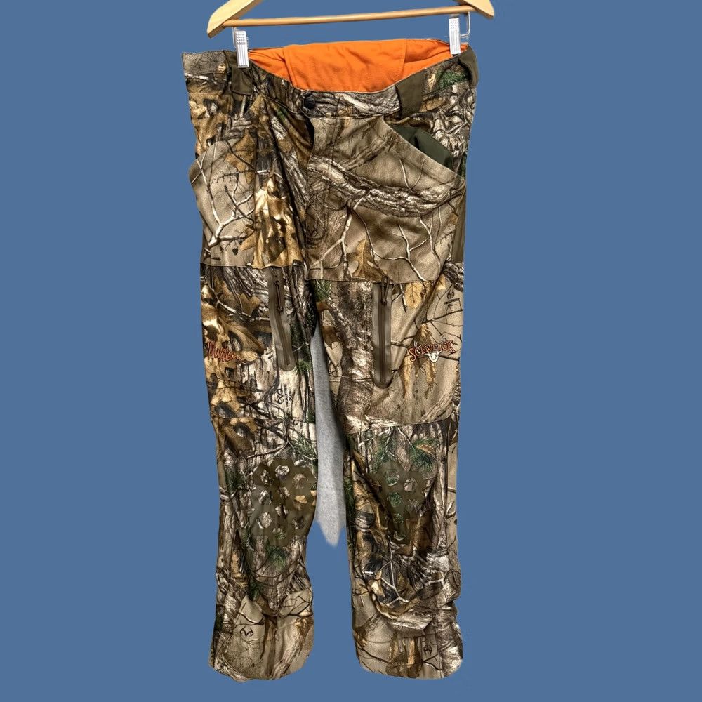 Vintage ScentLok Snow Pants Mens L Camo Fleece Lined Insulated Adjustable Waist Hunting Size US 33 - 1 Thumbnail