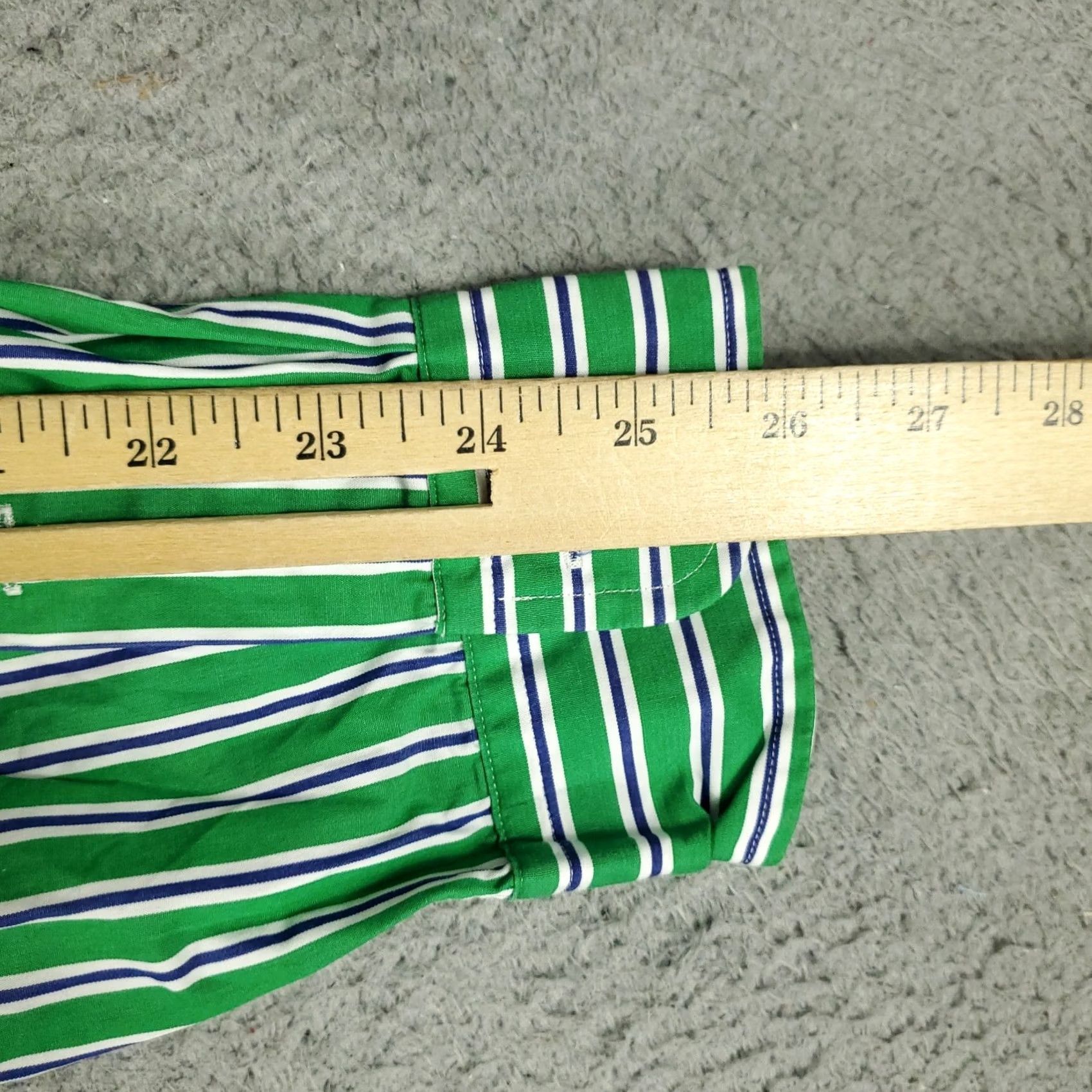 Ralph Lauren Ralph Lauren Shirt Mens XL Green Striped Pony Casual Button Up Long Sleeve Shirt Size US XL / EU 56 / 4 - 7 Thumbnail