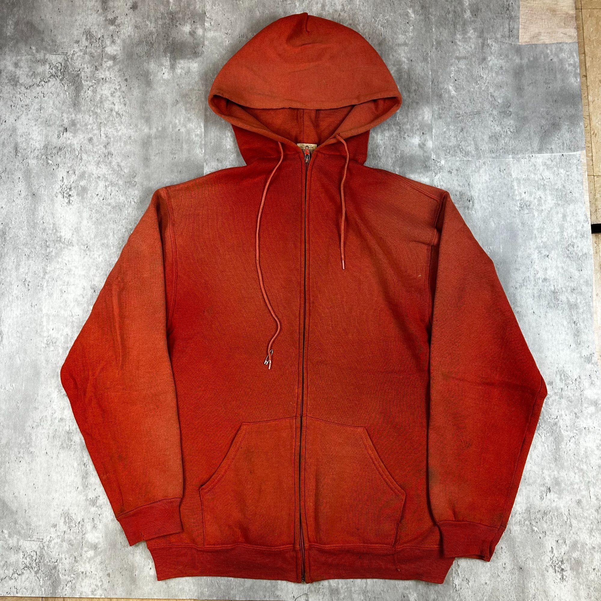 Russell Athletic Vintage Orange 70's Russell Athletic Zip-Up Hoodie Size US L / EU 52-54 / 3 - 1 Thumbnail