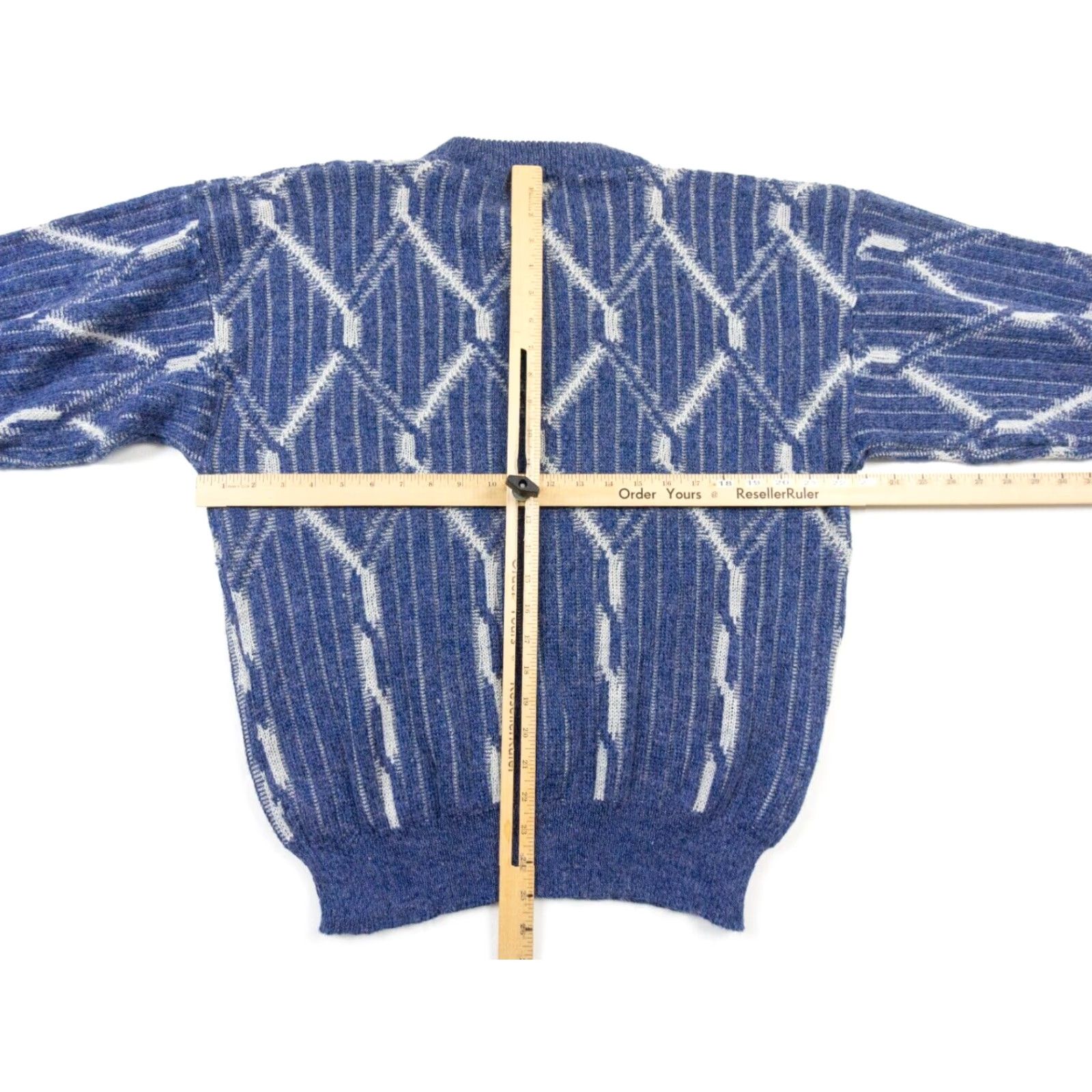 Vintage VINTAGE Michael Jordan Lowell Dreyfus Sweater Shirt Mens Large Blue Crew Neck Knit Pullover All Seasons Preppy 80s-90s Mens Size US L / EU 52-54 / 3 - 7 Thumbnail