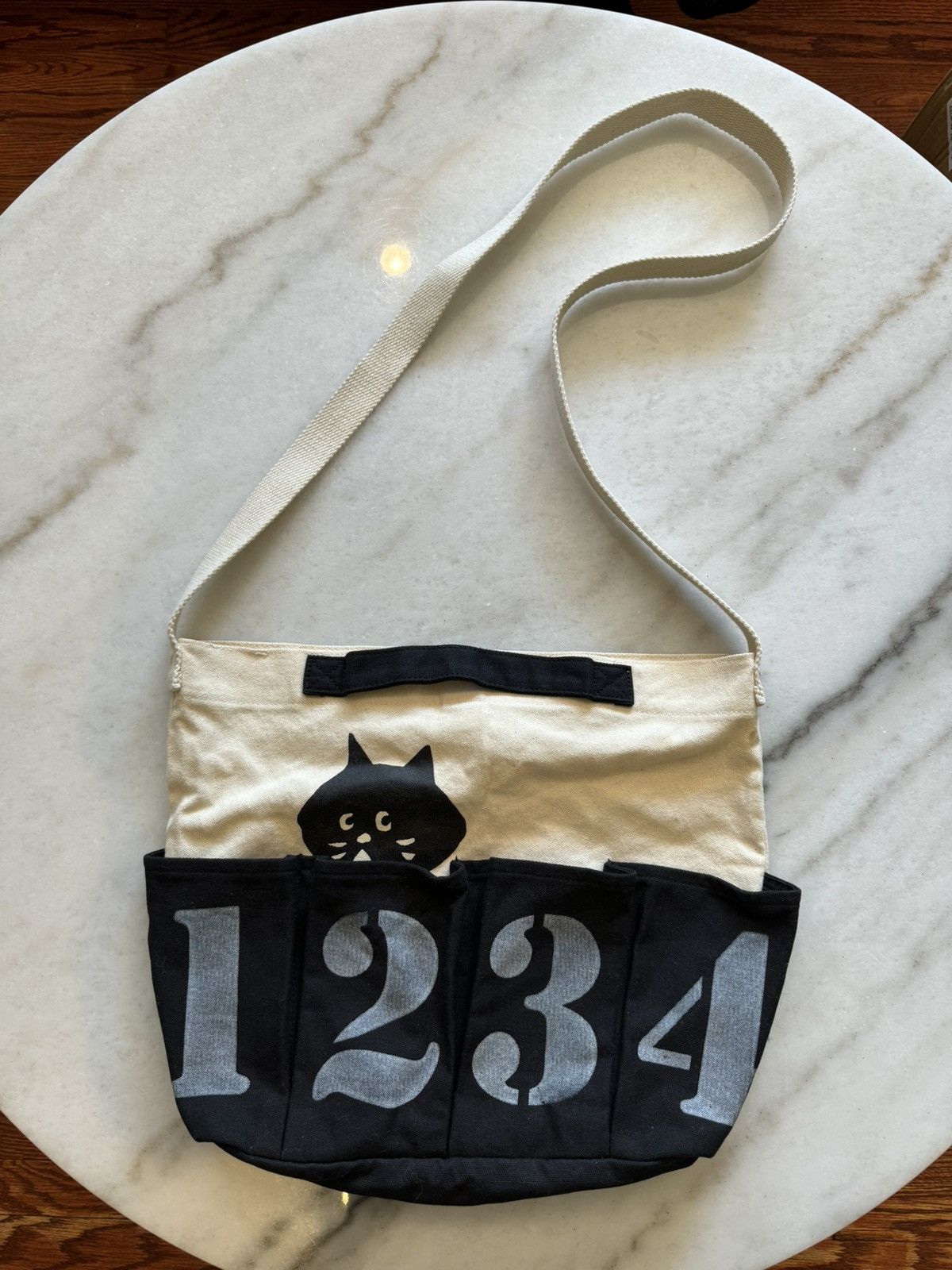 image of Ne-Net Tote Shoulder Bag By Issey Miyake Nenet in Off White, Men's